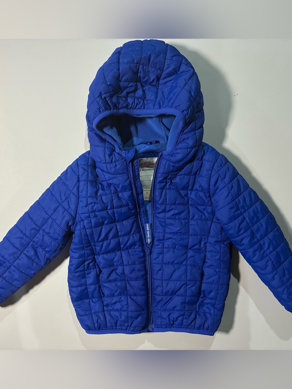 Cat & Jack Royal Blue Quilted Hooded Puffer Jacket